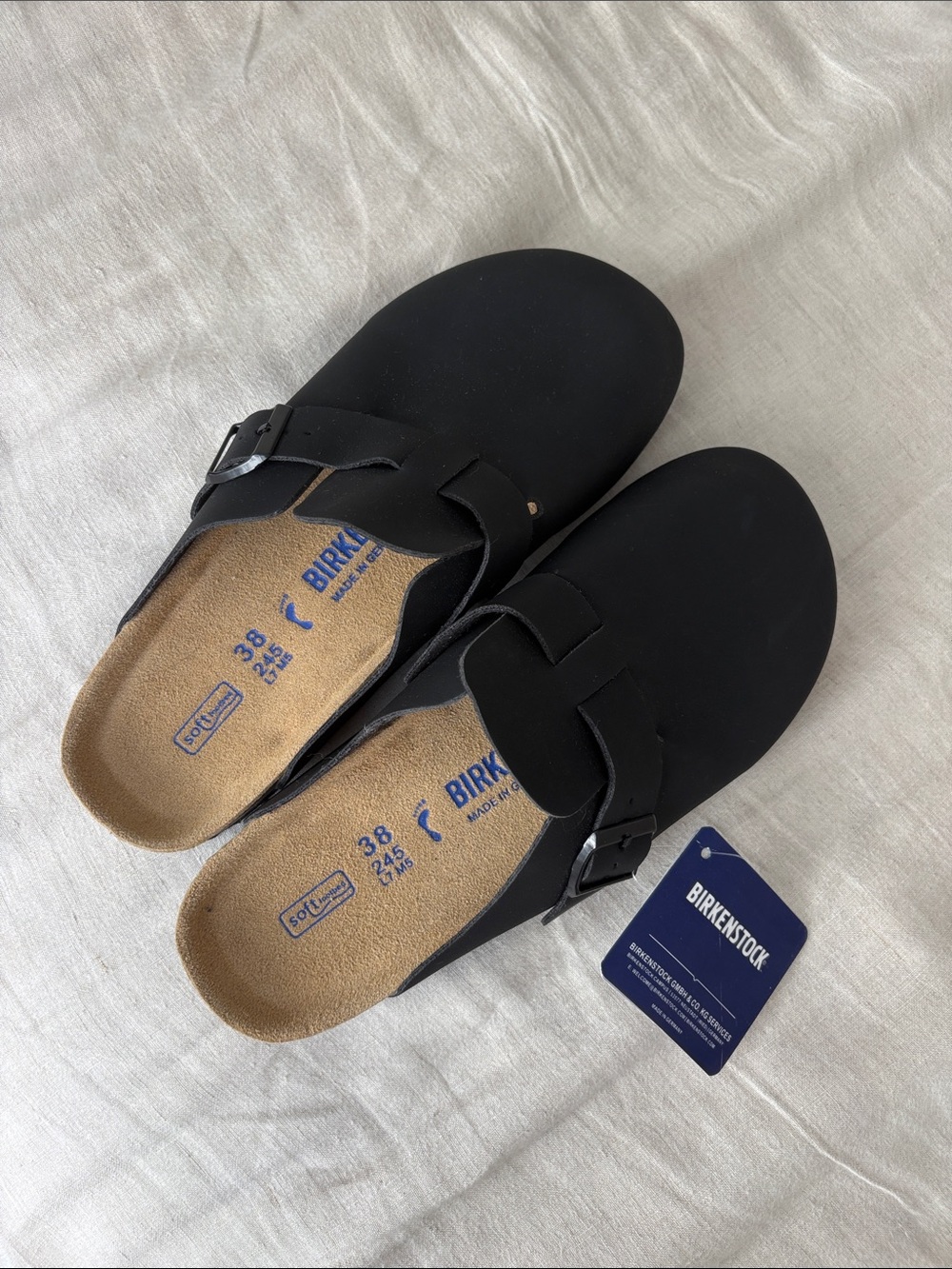 Birkenstock Black Boston Soft Footbed Clogs - Women's Slip-On